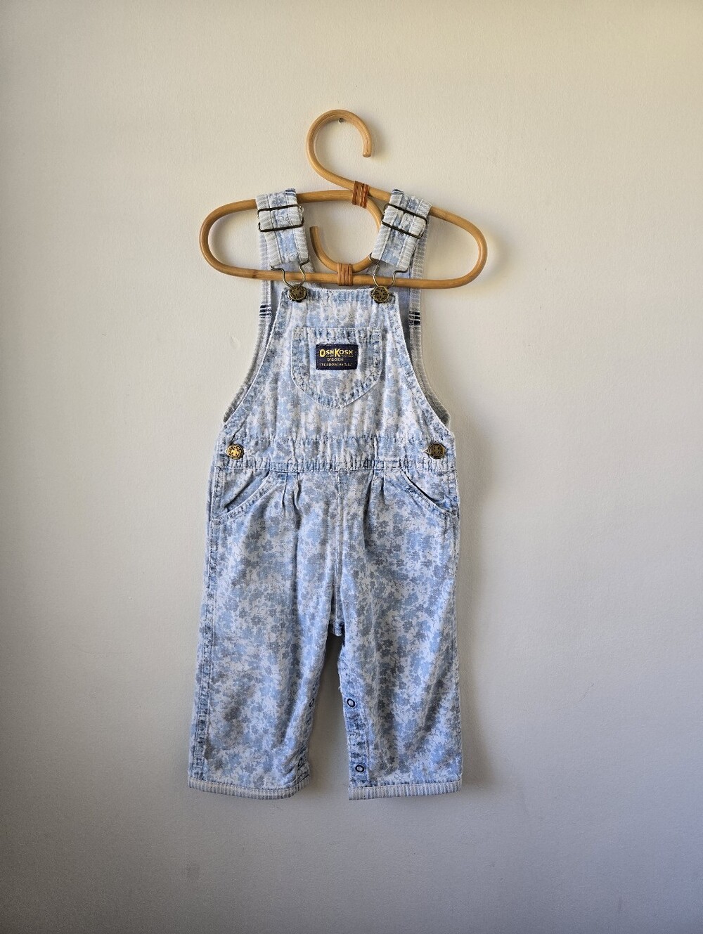 Vintage Oshkosh Floral Overalls With Upcycled Trim